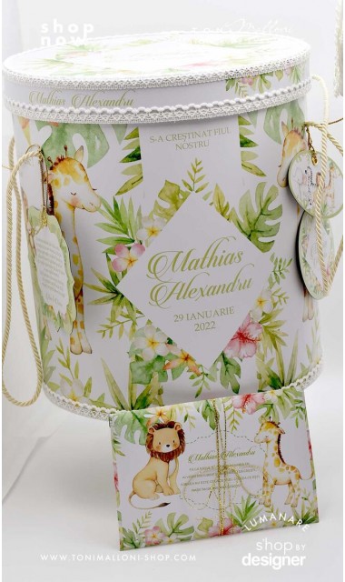 Trusou botez cu leuti elefanti zebre maimutele inspirat din cartea junglei Jungle Friends 4